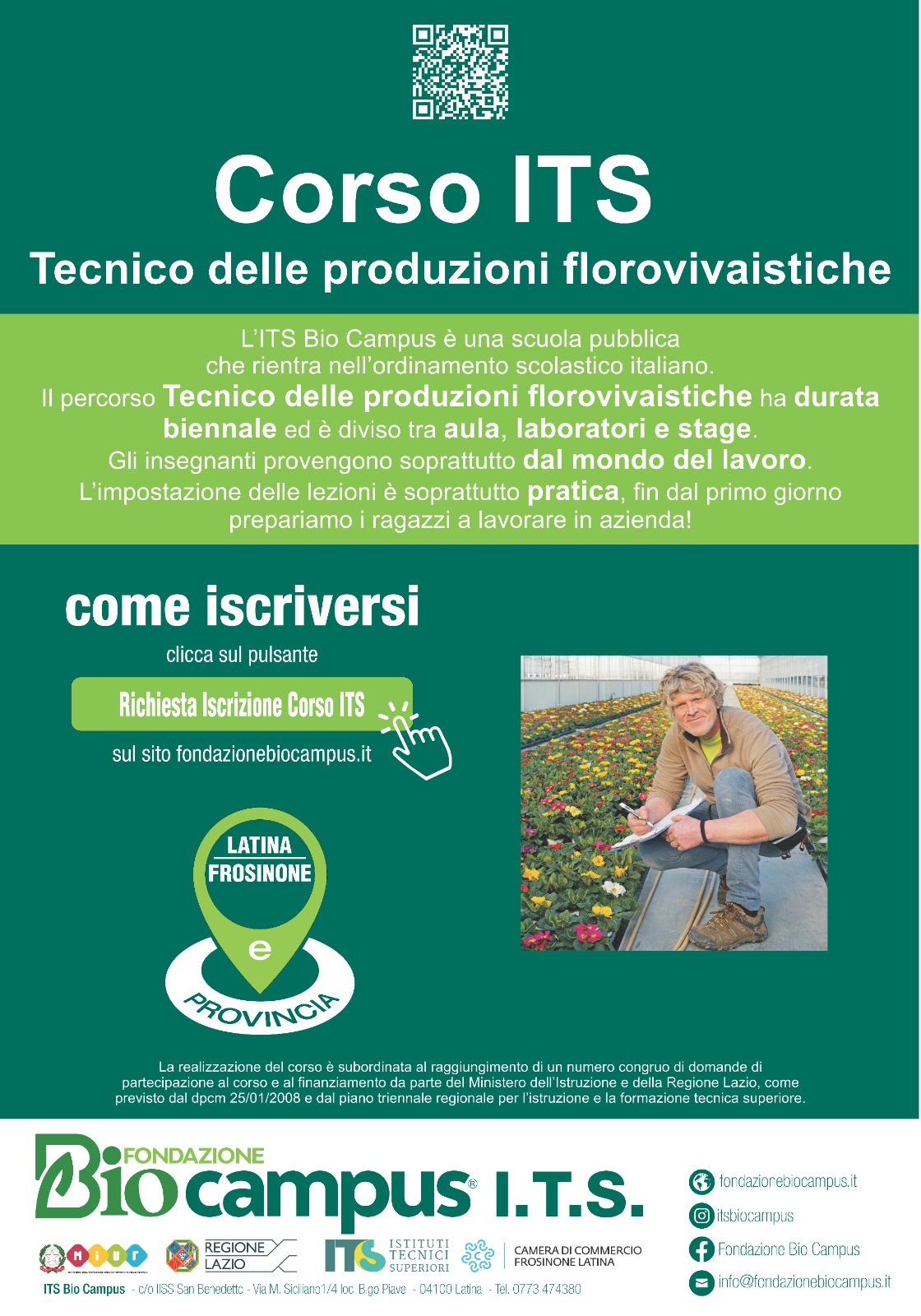 corso BioCampus Tecnici Produzioni Florovivaistiche
